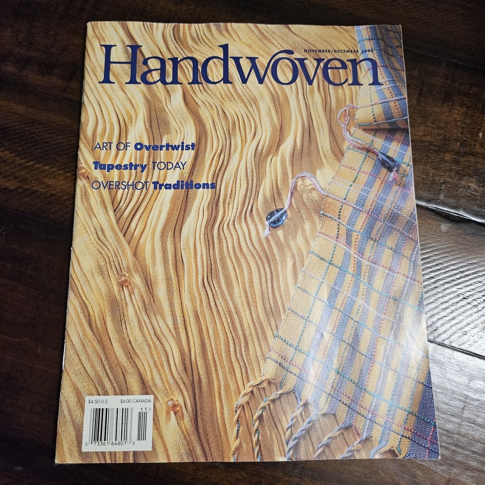 Handwoven Magazine Nov Dec 1996 Projects Tapestry Loom Shawls Needle Craft Art